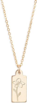 Set & Stones Tawney Birth Flower Pendant Necklace in Gold/february at Nordstrom