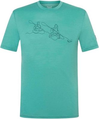 super.natural Kanulines Tee Merinoshirt f&uuml;r Herren | t&uuml;rkis