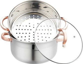 OEM Juego De 3 Ollas De Vapor De 24 Cm. Vaporera Klausberg Kb-7734