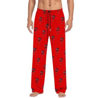 Generic Mens Xmas Pj Bottoms Christmas Mens Lounge Pants Casual Pyjama Bottoms Plus Size with Drawstring Practical Pocket Fashion Design for Relaxed Holidays