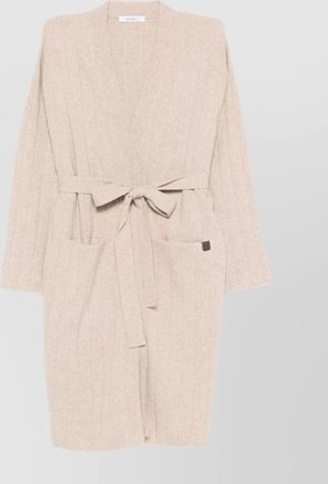 Max Mara cashmere cardigan with belted waist and pockets