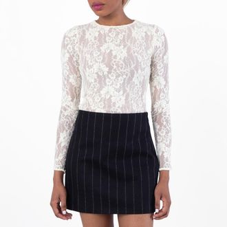 Zimmermann Stretch Lace Bodysuit, Brand Size 0 ( US Size 4 )