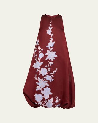 Lela Rose Rose Fil Coupe Sleeveless Midi Bubble Dress