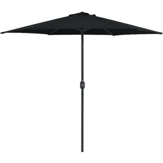 vidaXL Sombrilla De Jard&iacute;n Con Palo De Aluminio Negra 270x246 Cm Vidaxl