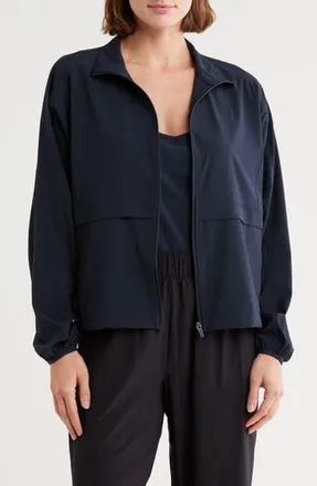 Zella Interval Zip Up Jacket in Navy Sapphire at Nordstrom Rack, Size X-Small
