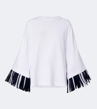 Jacquemus Cabana fringed cotton jersey T-shirt