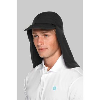 Coolibar Sports Cap with Removable Neck Drape - UPF 50+ Sun Protection - Agility in Black at Nordstrom, Size Xx-Large