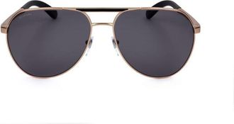 Bulgari Mens Gold Tone Round Sunglasses 0BV5055K-200781-1