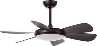 Wonderlamp Ventilador de techo negro con luz led y motor dc silencioso