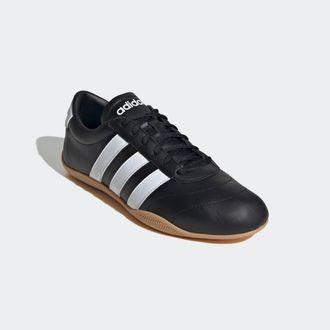 adidas Sneaker ADIDAS SPORTSWEAR GRAND COURT LO, Damen, Gr. 38,5, schwarz-weiss (core schwarz, ftwr wei&szlig;, gum 3), Leder, Synthetik, Schuhe Sneaker, Design au