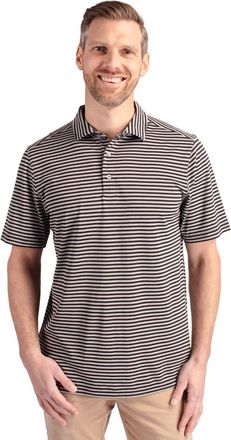 Cutter & Buck Virtue Eco Pique Stripe Recycled Mens Polo Shirt
