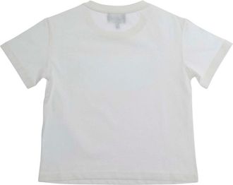 Emporio Armani Girls T-Shirt With Lettering Logo White Cotton T-Shirts And Polos