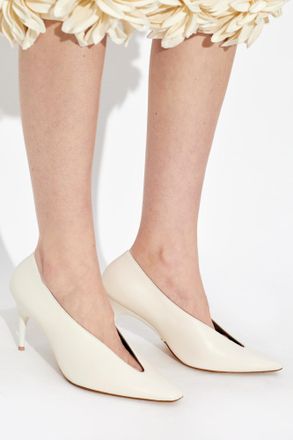 Balenciaga Duchesse Pump Heeled Shoes, Womens, Cream