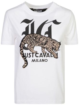 Just Cavalli T-shirt met logo - Wit