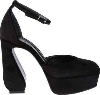 Sergio Rossi Suede Block Heel Pumps