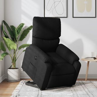 vidaXL Vidaxl - Sill&oacute;n El&eacute;ctrico Reclinable Elevable De Tela Negro