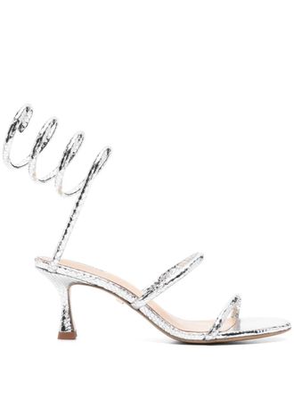 Lola Cruz 70mm Greta sandals - women - Calf Leather/Calf Leather/Calf Leather - 36 - Silver