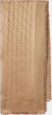Fendi Sciarpa FF Zucca in seta e lana jacquard