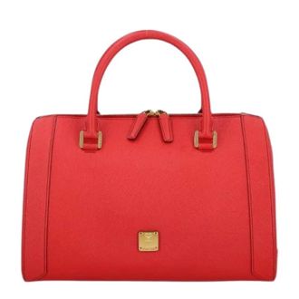 MCM Pre-owned Handbags, female, Red, Size: ONE SIZE Pre-owned Boston BAG Handbag