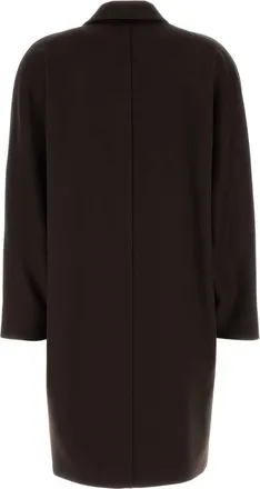 MM Studio Womens Dark Brown Wool Mastro Coat Marrone Giubbini Jacket