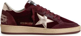 Golden Goose Ball Star fluwelen sneakers - Rood