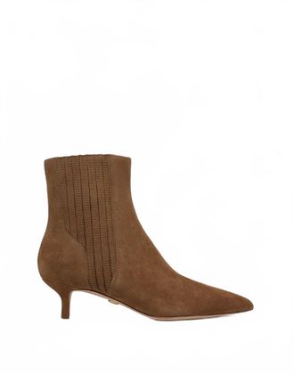 Veronica Beard Womens Lisa Kitten Heel Bootie In Hazelwood Suede