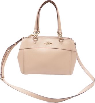 Coach Medium Brooke Carryall in Beige Leather