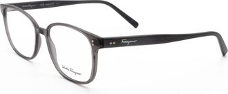 Ferragamo Ferragamo Womens Trasparent Grey Grey Marble 54mm Opticals