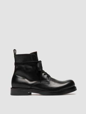 Officine Creative Bulla 002 Leather Lace-Up Boots in Black at Nordstrom, Size 42