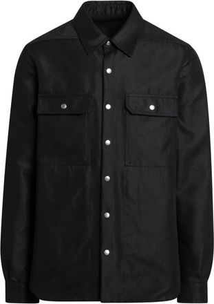 Rick Owens Light Jackets, male, Black, Size: XL Outershirt
