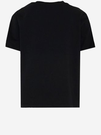 Msgm Logo-Print Cotton T-Shirt - Black