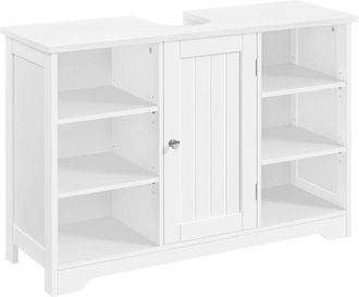 Yaheetech Mobile da Bagno Sottolavabo Mobiletto con Ripiani Portaoggetti Armadietto da Terra per Lavandino Salvaspazio Mobile da Archivio con Anta in mdf 60 &times;