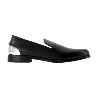 Alexander McQueen Metal Heel Loafer - Black