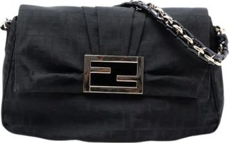 Fendi Pre-owned Shoulder Bags, female, Black, Size: ONE SIZE Pre-owned Mia Shoulder Bag