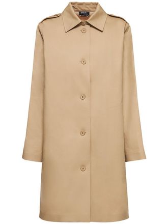 A.P.C. Mac Justine Gabardine Trench Coat