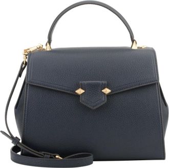 Pourchet Moyen sac S&egrave;vres - Dames - Handtassen - Blauw - ONE Size - Leer - Tassen