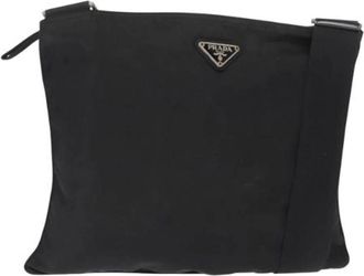 Prada Pre-owned Cross Body Bags, female, Black, Size: ONE SIZE Pre-owned Vintage Nylon Cross Body Bag