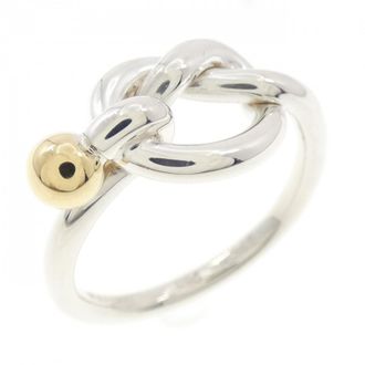 Tiffany & Co. Silver Yellow Gold Yellow Gold (18K) Silver 925 Band Ring (Pre-Owned)