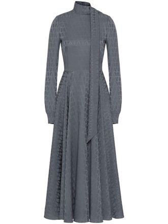 Valentino Garavani midi Iconograph print dress - Grey
