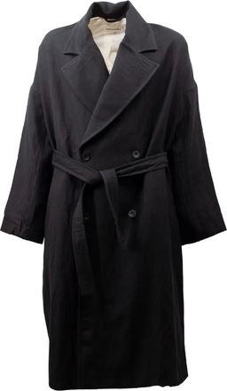 CASEY CASEY Cappotto doppiopetto con cintura - Nero