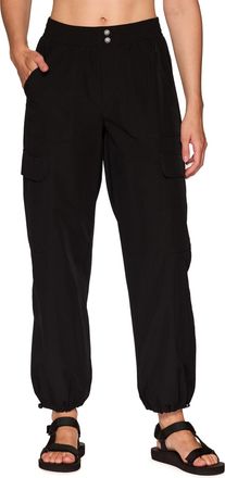 Avalanche Hiking Pants for Women, Quick Drying Cargo Pant Lightweight Joggers with Pockets, Jet Black, S