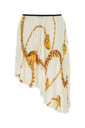 Burberry 8088150 B9555 Goldwhite Exterior: Polyester Gonne Skirt