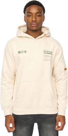 Duck and Cover Heren Skullmatic Hoodie (Gebroken wit)