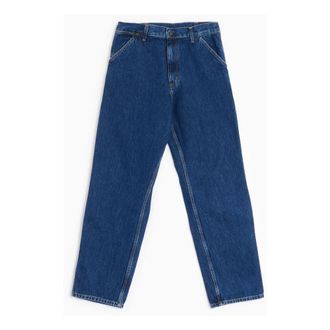 Carhartt Work in Progress Carhartt Wip, Straight Jeans, male, Blue, Size: W29 Denim Knee Pant with Pockets
