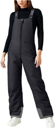 Generic Womens Ski Pants Ski Bibs Ladies Insulated Snowboard Overalls Waterproof Black Snow Pant Trousers Adjustable Snowsuit