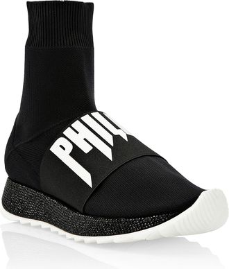 Philipp Plein Hi-Top Sneakers Crystal