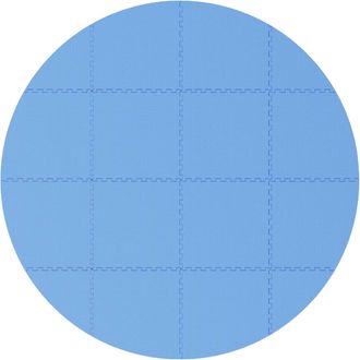 vidaXL Tapete Para Piscina 16 Uds. &Oslash; 235 Cm Redondo Espuma Eva Azul Vidaxl