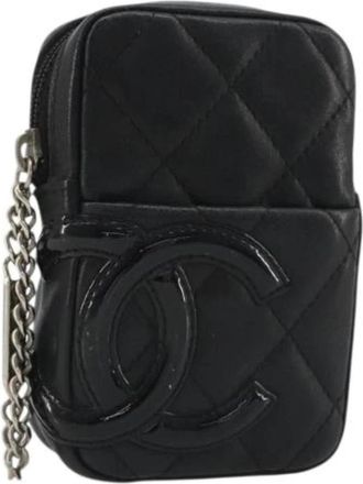 Chanel Pre-owned Pouch - Dames - Vintage Tassen - Zwart - ONE Size - Leer - Vintage