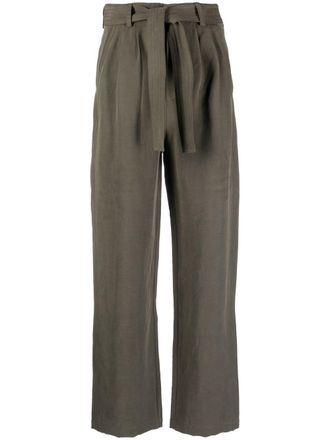 Woolrich tie-waist straight-leg trousers - Green
