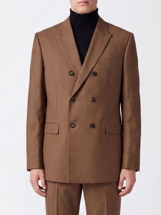 Celine Blazer doppiopetto in pura lana con rever a lancia e tasche con patta